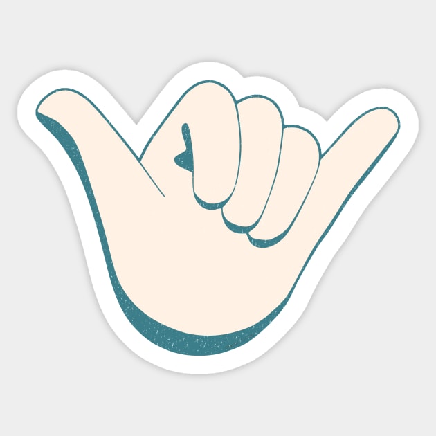 Shaka Hang Loose Sign Sticker by AKdesign